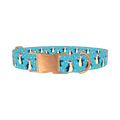 Christmas Penguin Dog Collar - metal rose gold