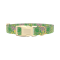 Tie Dye Spiral Dog Collar - plastic silver