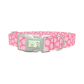 Pink Easter Egg Dog Collar - plastic silver