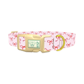 Red Bow Pattern Dog Collar - plastic gold