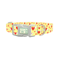 Flying Hearts Dog Collar - plastic silver