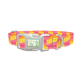 Pink Cheese Slice Dog Collar - plastic silver