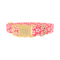 Sakura Floral Dog Collar - plastic gold