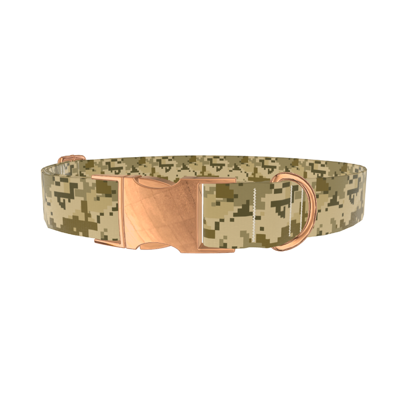 Khaki Pixel Camo Dog Collar
