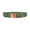 Mushroom Pattern Dog Collar - metal rose gold