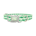 Crocodile Pattern Dog Collar - plastic silver