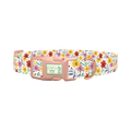 Floral Flower Dog Collar - plastic rose gold