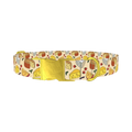 Cheese and Tomato Dog Collar - metal gold