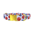 Patriotic Smiley Dog Collar - metal gold