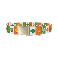 Lucky Clover Dog Collar - metal silver