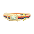 Colorful Stripe Hexagon Dog Collar - plastic gold