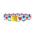 Patriotic Bow Dog Collar - metal gold