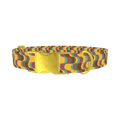Groovy Stripe Dog Collar - metal gold
