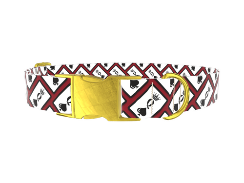Red Playing Card Dog Collar