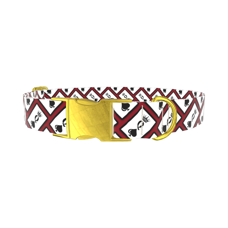 Red Playing Card Dog Collar