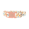 Autumn Berry Leaves Dog Collar - plastic rose gold