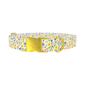 Wildflower Meadow Dog Collar - metal gold