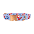 Patriotic Hat Dog Collar - metal rose gold