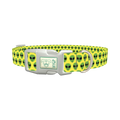 Alien Faces Dog Collar - plastic silver