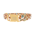 Mushroom Leaves Dog Collar - plastic gold