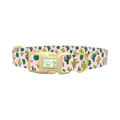 Floral Cactus Dog Collar - plastic gold