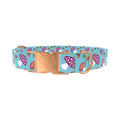 Woodland Mushroom Dog Collar - metal rose gold