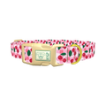 Cherry Picnic Dog Collar - plastic gold