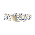 Western Desert Scene Dog Collar - metal silver