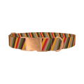 Geometric Striped Dog Collar - metal rose gold