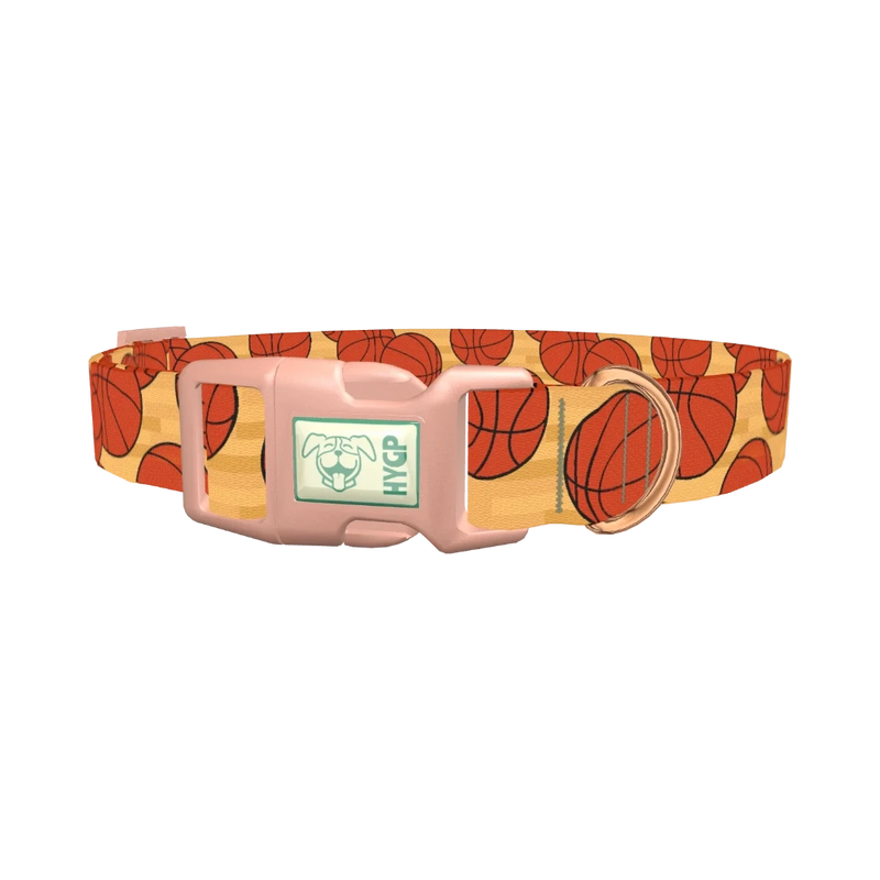 Basketball Sport Dog Collar - plastic rose gold