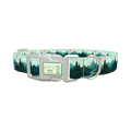 Forest Mountain Dog Collar - plastic silver