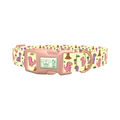 Cartoon Dino Volcano Dog Collar - plastic rose gold