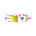 Romantic Heart Dog Collar - metal rose gold