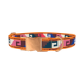Aztec Meander Dog Collar - metal rose gold