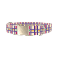 Geometric Grid Dog Collar - metal gold