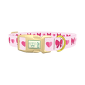 Valentine Ribbon Dog Collar - plastic gold