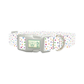 Colorful Polka Dot Dog Collar - plastic silver