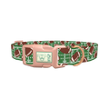 Green Football Field Dog Collar - plastic rose gold