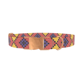 Colorful Geometric Dog Collar - metal rose gold