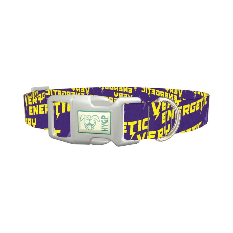 Energetic Lightning Dog Collar - plastic silver