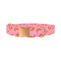 Pink Grapefruit Dog Collar - metal rose gold