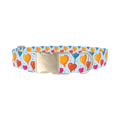 Valentine Heart Balloon Dog Collar - metal silver