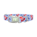 Patriotic Hat Dog Collar - plastic silver