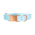 Blue Gradient Dog Collar - metal rose gold