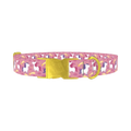Pink Unicorn Stars Dog Collar - metal gold
