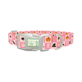 Halloween Tiles Dog Collar - plastic silver