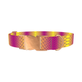 Colorful Snake Skin Dog Collar - metal rose gold