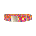 Geometric Valentine Dog Collar - metal silver