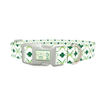 Shamrock Ribbon Dog Collar - plastic silver