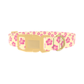 Floral Hibiscus Dog Collar - plastic gold